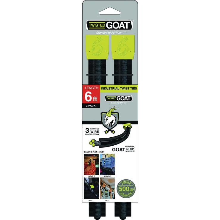 Image of Twisted GOAT 6 Ft. Industrial Twist Ties (2-Pack)