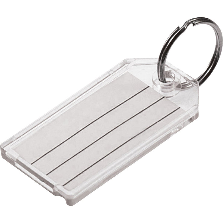 Image of Lucky Line 2-1/4 In. x 1-1/8 In. Clear I.D. Key Tag, (100-Pack)