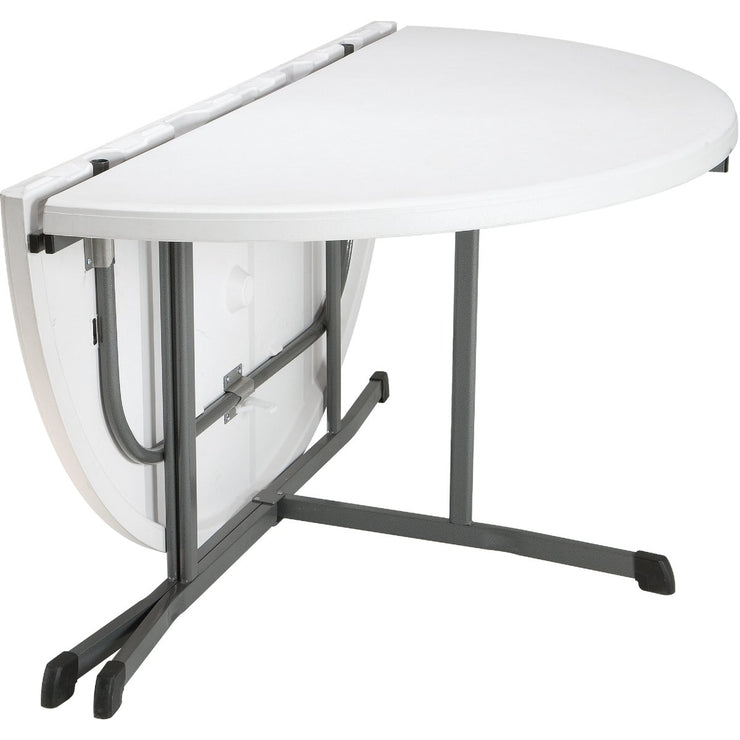 Image of Lifetime 5 Ft. White Granite Round Commercial Folding Table