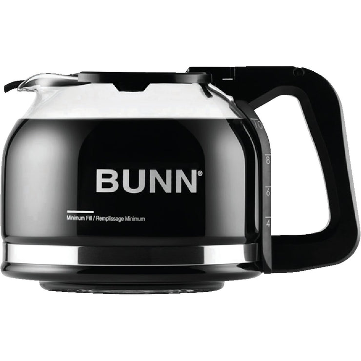 Image of Bunn Drip Free 10 Cup Black Glass Replacement Coffee Decanter