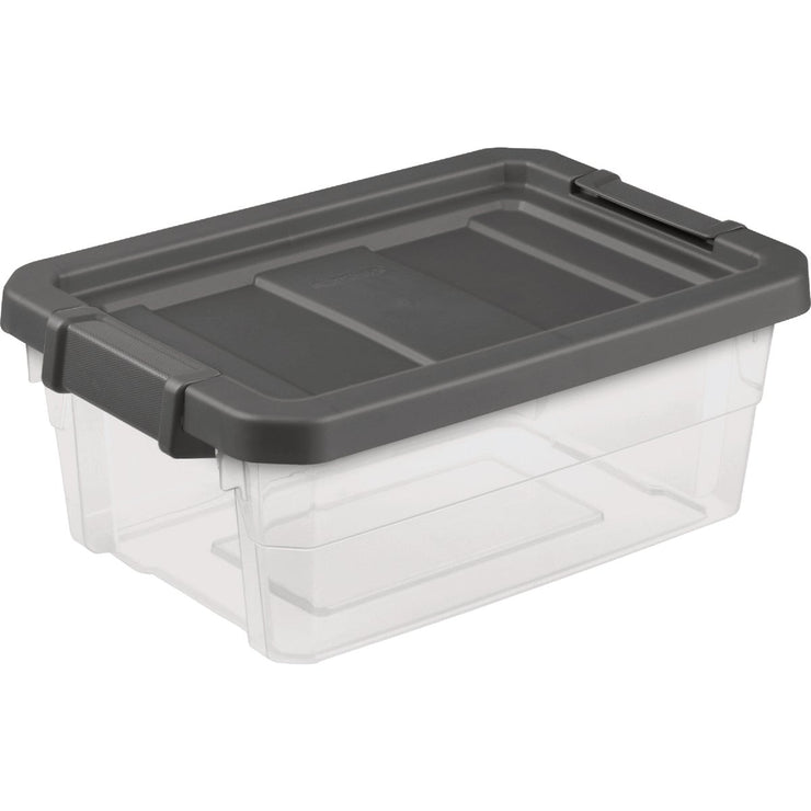 Image of Sterilite 16 Qt./15L Flat Gray Stacker Box