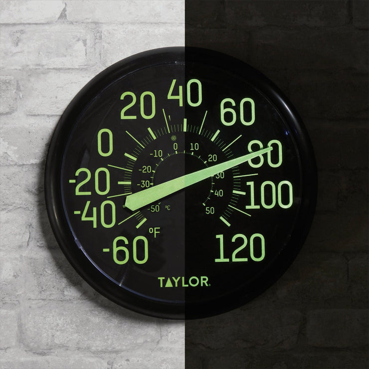 Image of Taylor 13.25 In. Glow In Dark Numbers Dial Thermometer