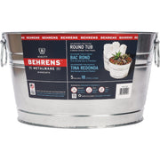 Image of Behrens 5 Gal. Round Galvanized Steel Utility Tub