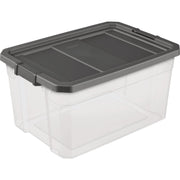 Image of Sterilite 76 Qt./72L Flat Gray Stacker Box