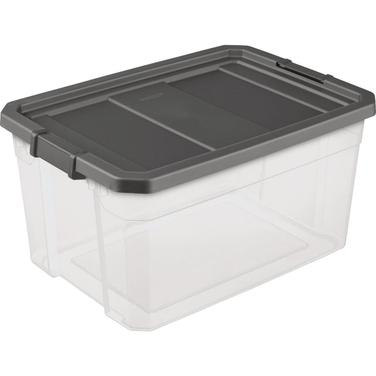 Image of Sterilite 76 Qt./72L Flat Gray Stacker Box
