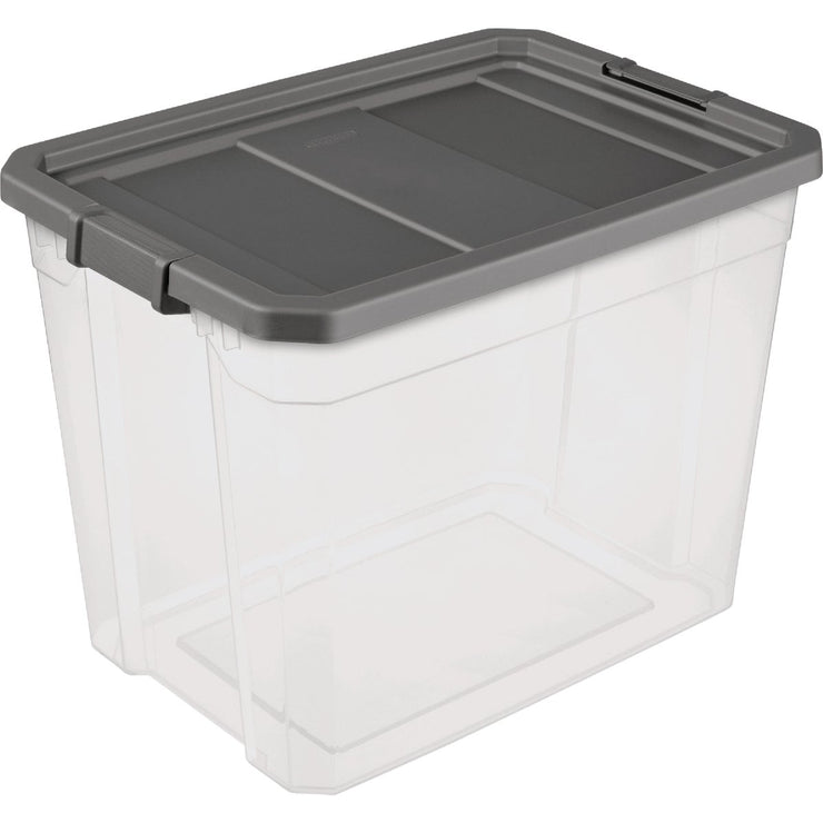 Image of Sterilite 108 Qt./102L Flat Gray Stacker Box