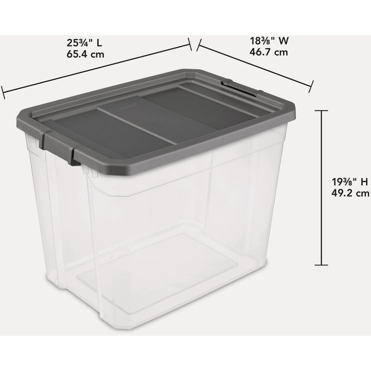 Image of Sterilite 108 Qt./102L Flat Gray Stacker Box