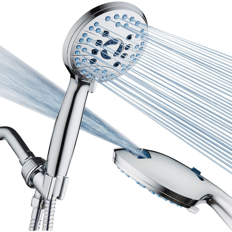 Image of AquaCare Chrome 8-Setting Handheld Shower Head