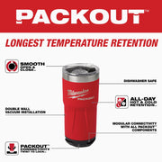 Image of Milwaukee PackOut 20 Oz. Red Insulated Tumbler