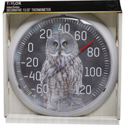 Image of Taylor 13.25 In. Owl Nature Series Round Dial Thermometer