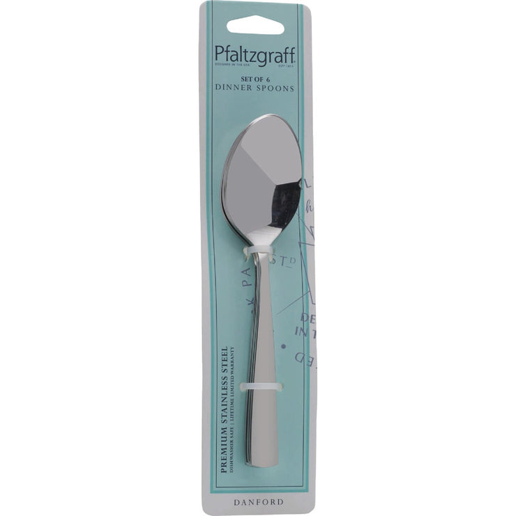 Image of PfaltzGraff Danford Stainless Steel Dinner Spoons (6-Pack)