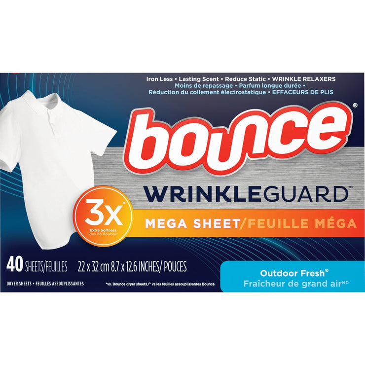 Image of Bounce WrinkleGuard Mega Dryer Sheets (40-Count)