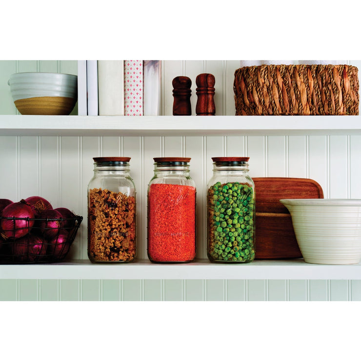 Image of Ball 1/2 Gal. Wooden Lid Mason Jar 