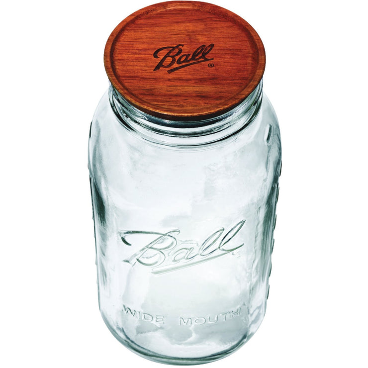 Image of Ball 1/2 Gal. Wooden Lid Mason Jar 