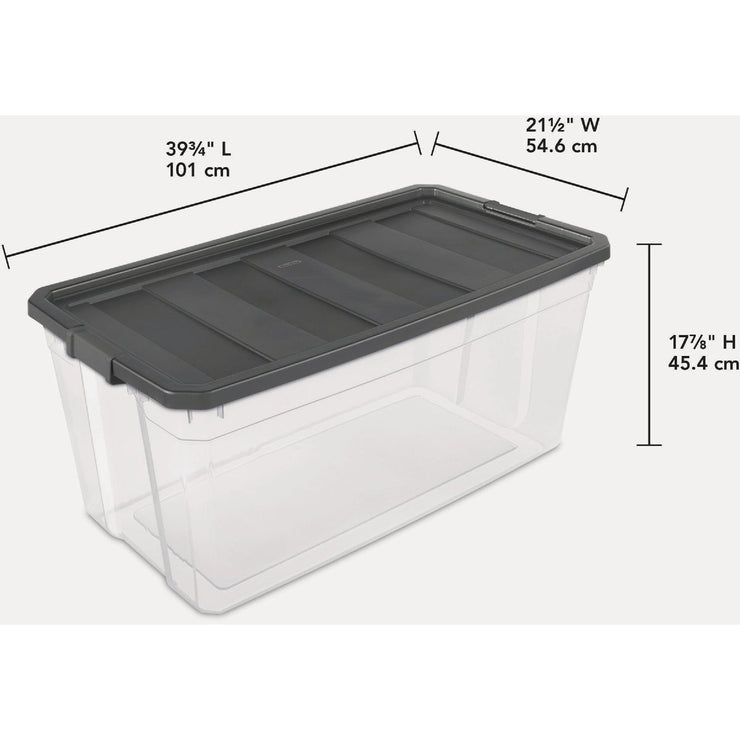 Image of Sterilite 200 Qt./189L Flat Gray Stacker Box