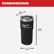 Image of Milwaukee PackOut 20 Oz. Black Insulated Tumbler