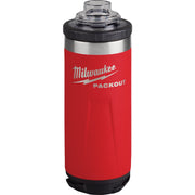 Image of Milwaukee PackOut 18 Oz. Red Insulated Bottle with Chug Lid