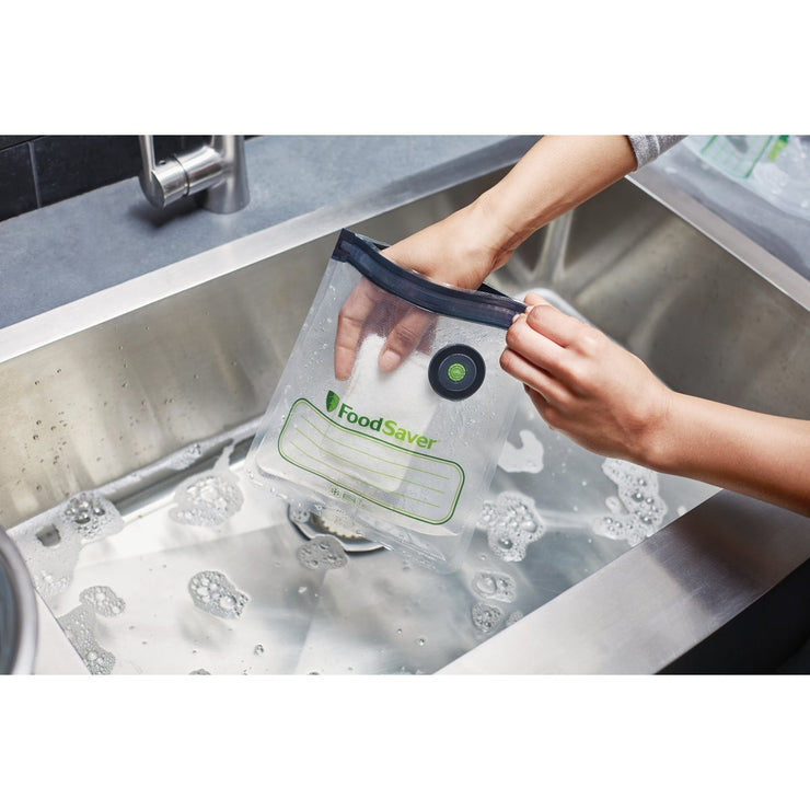 Image of FoodSaver Reusable Quart Vacuum Zipper Bags (10-Count)