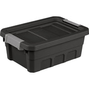 Image of Sterilite 4 Gal./15L Black Stacker Tote