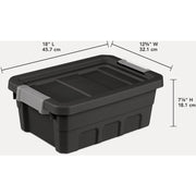 Image of Sterilite 4 Gal./15L Black Stacker Tote
