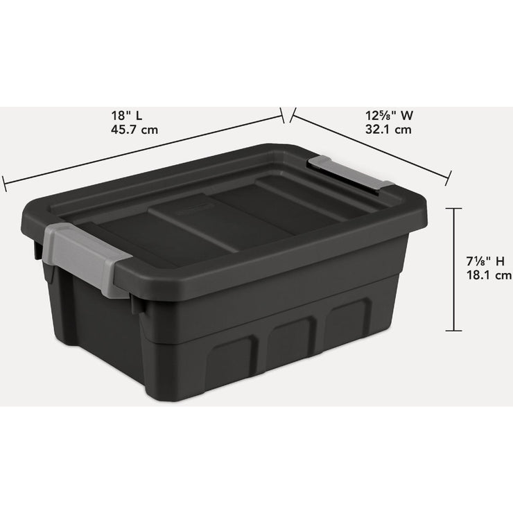 Image of Sterilite 4 Gal./15L Black Stacker Tote