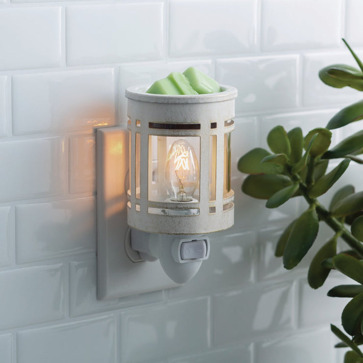 Image of Candle Warmers Classic Metal Mission Ceramic Pluggable Fragrance Warmer