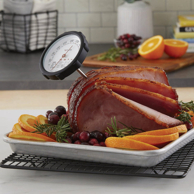 Image of Taylor Black Rim Silicone Bumper Dial Meat Thermometer