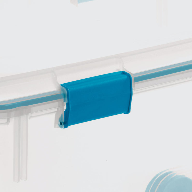 Image of Sterilite 120 Qt./114 Ltr. Blue Aquarium Wheeled Gasket Box