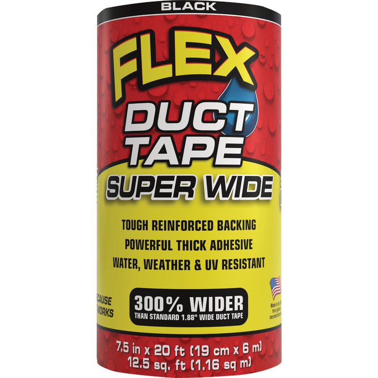 Image of Flex 7.5 In. x 20 Ft. Black Duct Tape