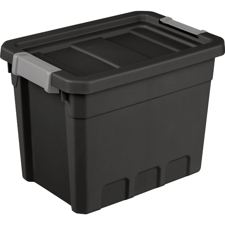 Image of Sterilite 7.5 Gal./28L Black Stacker Tote
