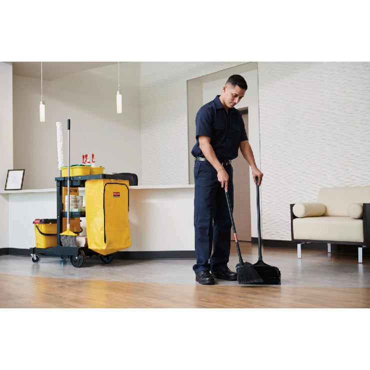 Image of Rubbermaid Commercial Lobby Pro Black Upright Dustpan