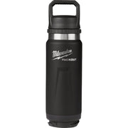 Image of Milwaukee PackOut 24 Oz. Black Insulated Bottle with Chug Lid
