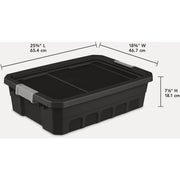 Image of Sterilite 10 Gal./38L Black Stacker Tote