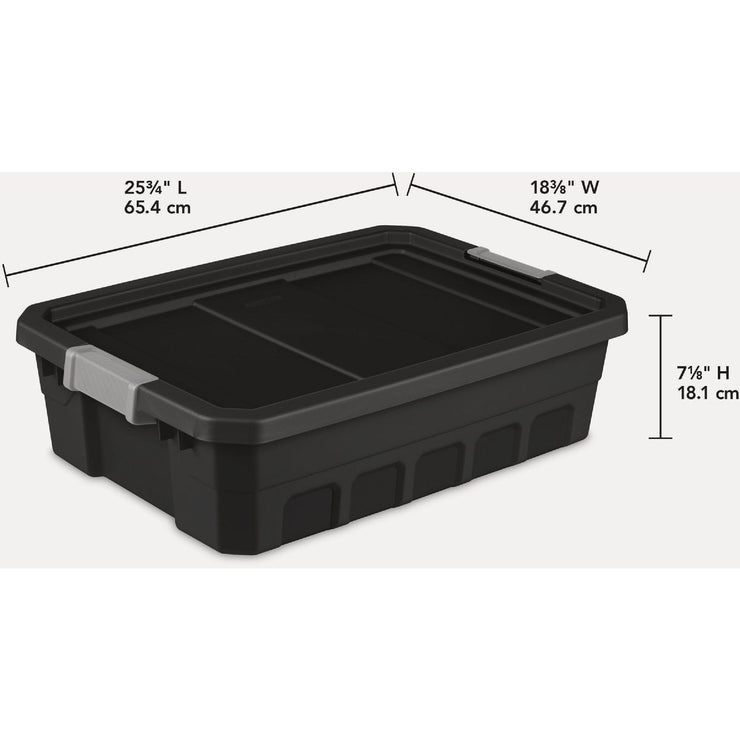 Image of Sterilite 10 Gal./38L Black Stacker Tote