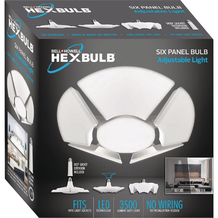 Image of Bell+Howell HexBulb Adjustable 6-Panel Light Bulb