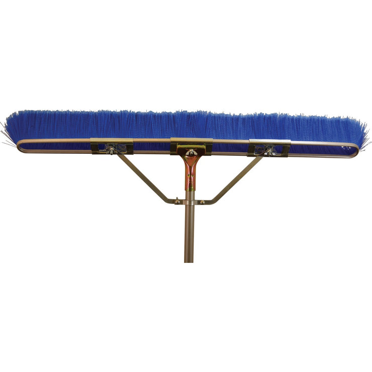 Image of Bruske 35 In. Blue Flagged Fine Sweep Broom with Steel Handle and Brace