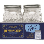Image of Ball 16 Oz. Regular Mouth 140th Anniversary Keepsake Mason Jars (4-Pack)