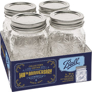 Image of Ball 16 Oz. Regular Mouth 140th Anniversary Keepsake Mason Jars (4-Pack)