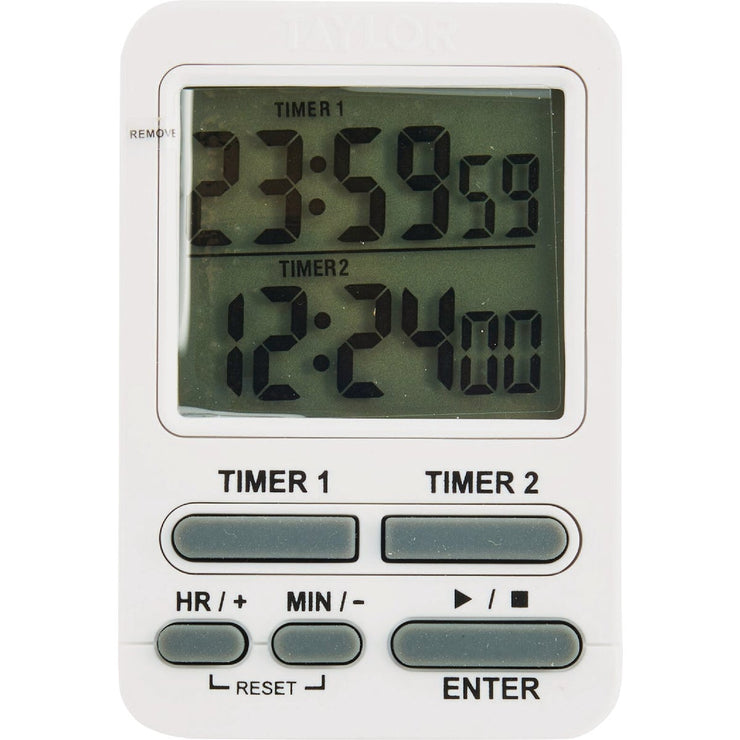 Image of Taylor Dual Event Digital Timer With Clock