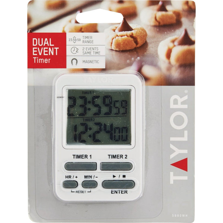 Image of Taylor Dual Event Digital Timer With Clock