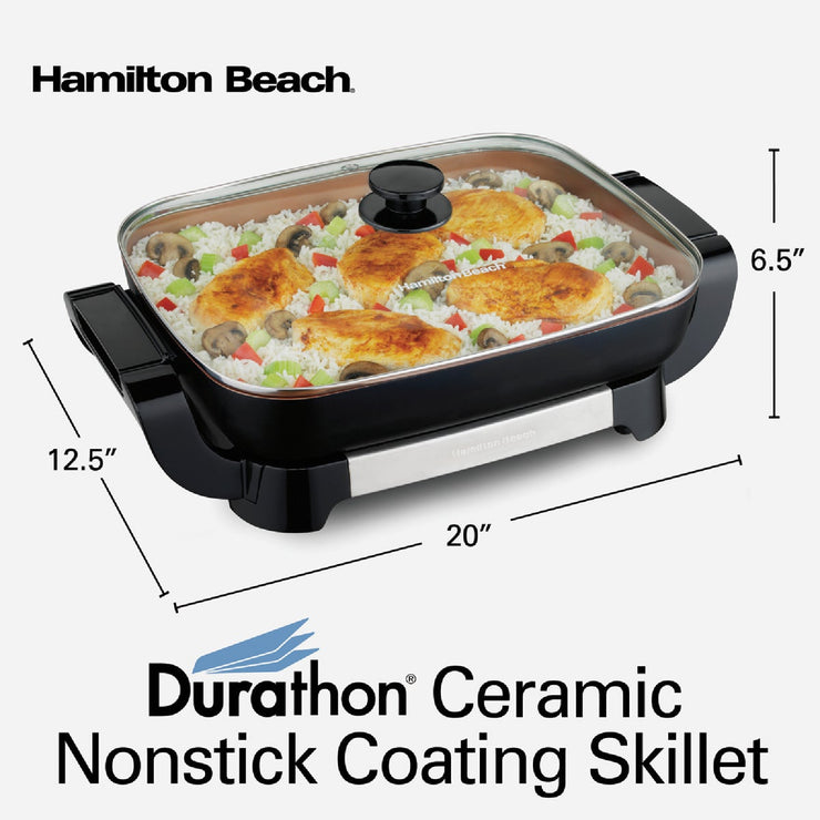Image of Hamilton Beach Durathon Ceramic Skillet with Removable Pan
