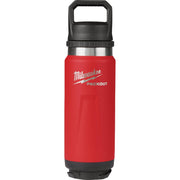 Image of Milwaukee PackOut 24 Oz. Red Insulated Bottle with Chug Lid
