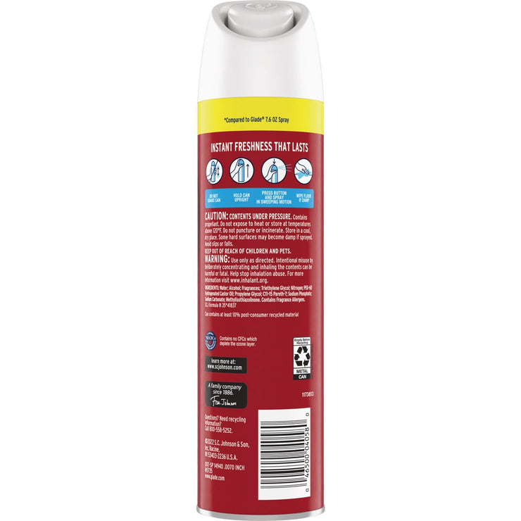 Image of Glade 2X Fragrance 8.3 Oz. Apple Cinnamon Spray Air Freshener