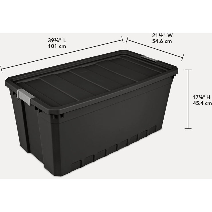 Image of Sterilite 50 Gal./189L Black Stacker Tote