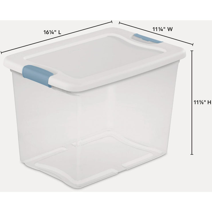 Image of Sterilite 25 Qt./24L White Latching Box
