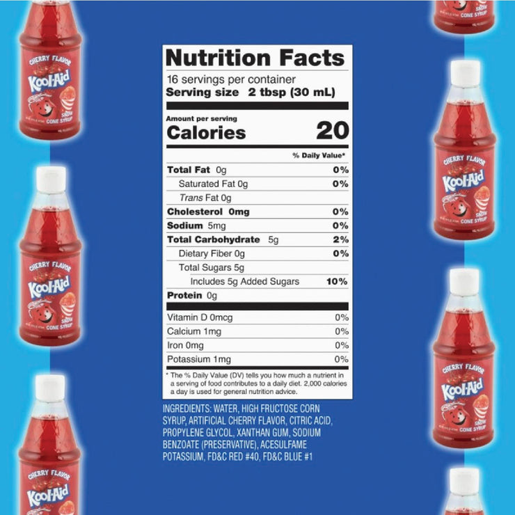 Image of Kool Aid 16 Oz. Cherry Snow Cone Syrup