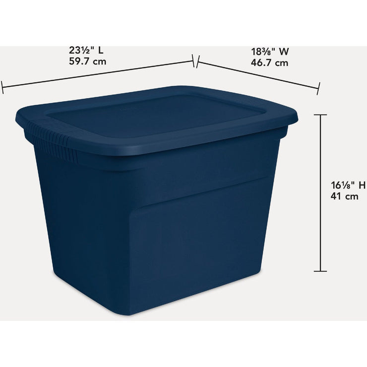 Image of Sterilite 18 Gal./68L Marine Blue Tote