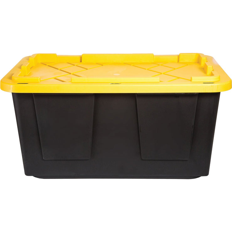 Image of Greenmade 27 Gal. Black/Yellow Pro Box Storage Tote