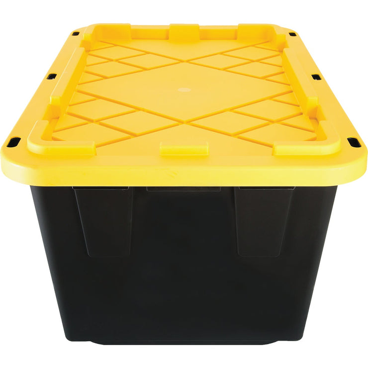 Image of Greenmade 27 Gal. Black/Yellow Pro Box Storage Tote