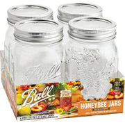 Image of Ball 16 Oz. Regular Mouth Honeybee Jar (4-Pack)